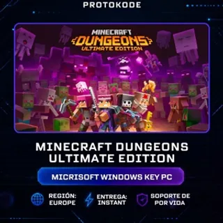 Minecraft Dungeons Ultimate Edition | PC Windows Key EU | Instant Delivery
