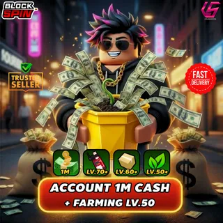 BlockSpin Account 1M Cash + Farming lv.50