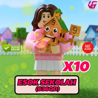 x10 Esok Sekolah Escape Tsunami For Brainrots