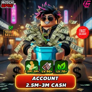 BlockSpin Account 2.5M-3M Cash (Unverified phone & Email)