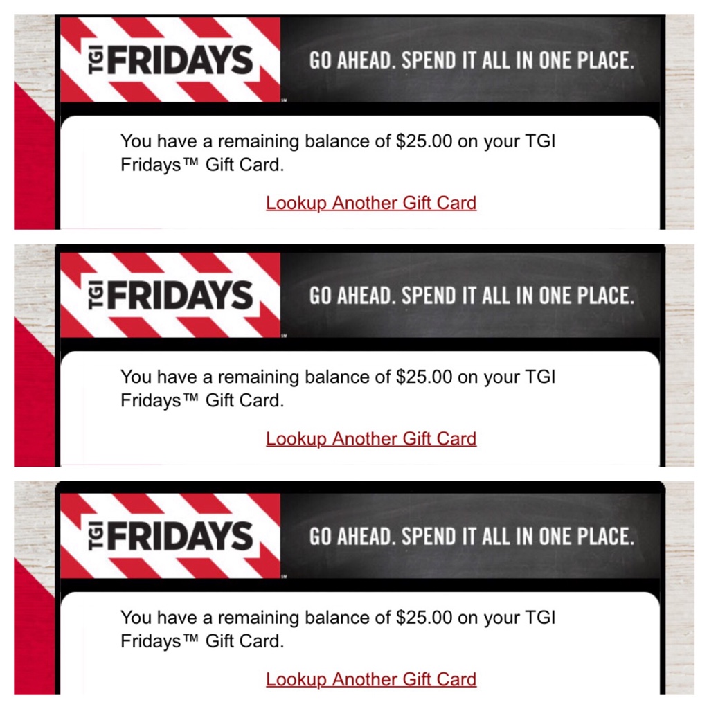 75 3x 25 Tgi Fridays Gift Card Code Other Gameflip