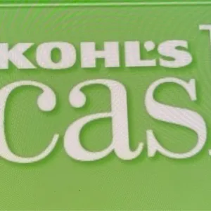 60.00$Kohl's cash total
