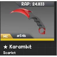 MC BLOXSTRIKE KARAMBIT SCARLET RED