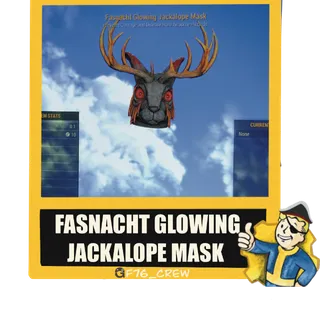 Fasnacht Glowing Jackalope Mask 