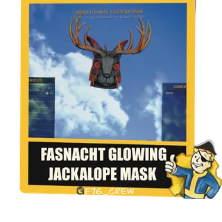 Fasnacht Glowing Jackalope Mask