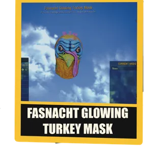 Fasnacht Glowing Turkey Mask