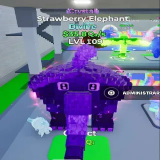 Crystal Strawberry Elephant