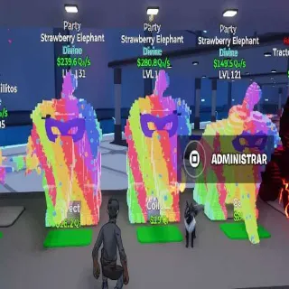 X3 Party Strawberry Elephant