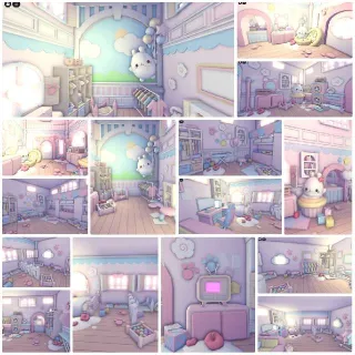 🎀 Cute Molang Bunny Home 🐰