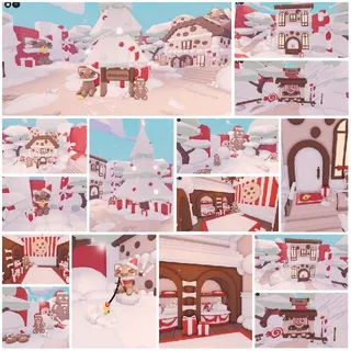 🍫 Chocolate Gingerbread Christmas Glitch House 🎄✨