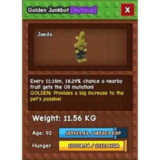 GOLDEN JUNKBOT- AGE: 92