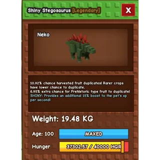 shiny stegosaurus AGE: 100