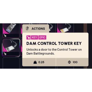 Dam Control Tower Key