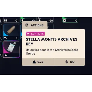 Stella Montis Archives Key