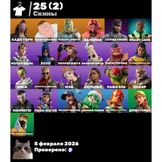 fortnite account 25 SKINS 1050 V