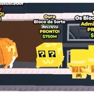 Secret gold lucky block