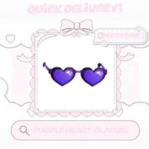 Purple heart glasses
