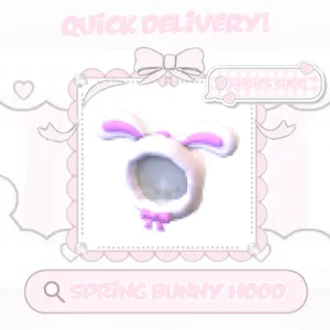 Spring bunny hood