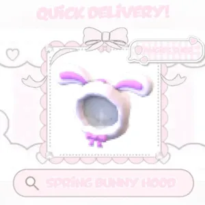 Spring bunny hood