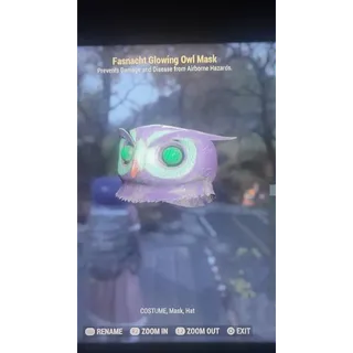 Fasnacht Glowing Owl Mask