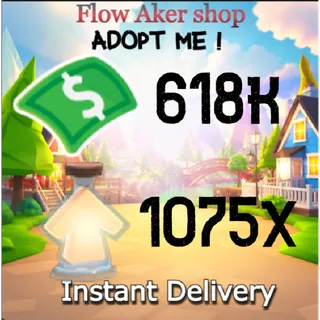 Adopt Me 1075x+ Age-Up Potions +618k Bucks | Instant Delivery |