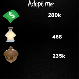 💰 Adopt Me |280K Bucks +235K Acorns +468 Age-Up Potions +7 Random Pets | Instant Delivery ⚡9