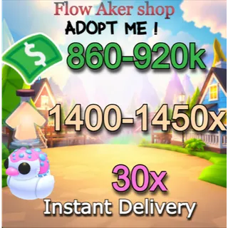 860k-920k Bucks and 1400x-1450x Age-up potions + 1x fly + 1x Ride potions|30x Glyptodon Ducky| fast delivery 