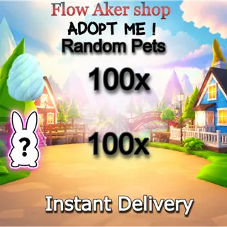 100x random pets |100x crystal eggs| Instant Delivery| Adopt Me |
