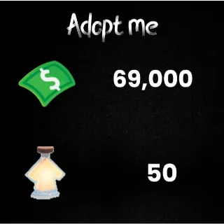 69k bucks / 50+ Age-up potions  - Adopt me 