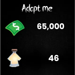 65k bucks / 46+ Age-up potions  - Adopt me 
