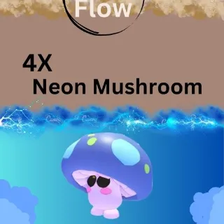 4X Neon Mushroom Friend – Limited Edition Adopt Me Pet for Sale!