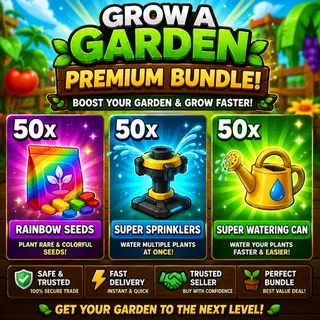 🌱 Grow a Garden Bundle | Super Sprinklers 50x + Rainbow Seeds 50x + Watering Can  50x | Fast Delivery