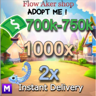 700-750k bucks and 1000 age-up potions |2x Mega Tealwood monster  | Fast delivery
