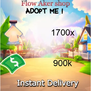 Adopt Me |  1700x + Age-Up Potions + 900k Bucks | Instant Delivery |