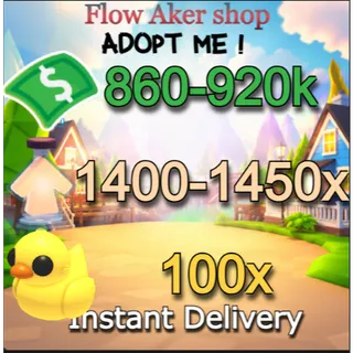 860k-920k Bucks and 1400x-1450x Age-up potions + 1x fly + 1x Ride potions| 100x Rubber ducky| fast delivery 