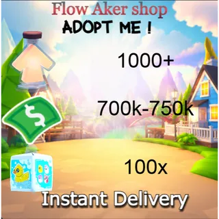 Adopt Me |  1000x + Age-Up Potions +  700k-750k Bucks | Instant Delivery |