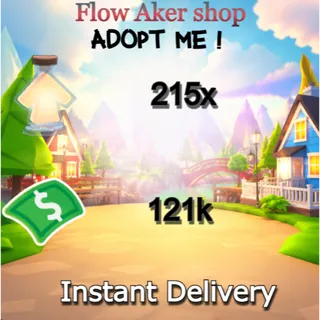Adopt Me | 215x+ Age-Up Potions + 121k Bucks | Instant Delivery |