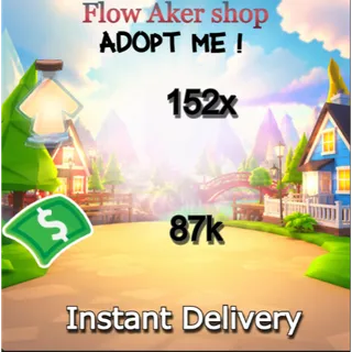 Adopt Me | 152x+ Age-Up Potions + 87k Bucks | Instant Delivery |