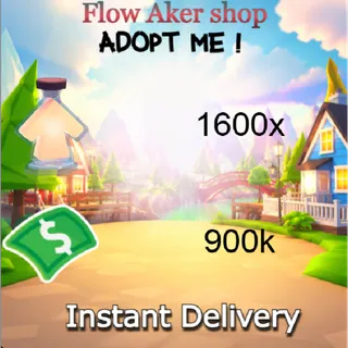 Adopt Me |  1600x + Age-Up Potions + 900k Bucks | Instant Delivery |