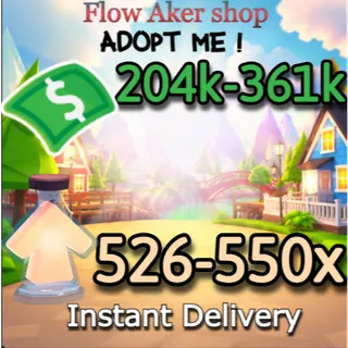 204k-361k bucks and 526-550x potions | fast delivery 