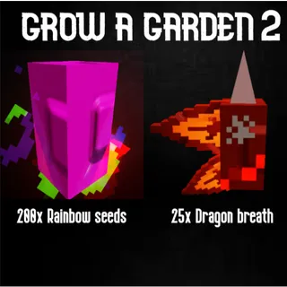 🌈 Grow a Garden 2 | 200x Rainbow Seeds + 25x Dragon Breath | Instant Delivery | Fast & Safe Trade ⚡