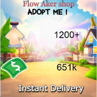 Adopt Me |  1200+ Age-Up Potions + 651k Bucks | Instant Delivery |