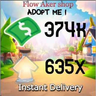 Adopt Me 635x+ Age-Up Potions +374k Bucks | Instant Delivery |