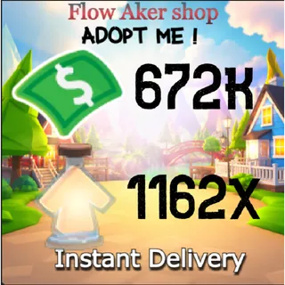 Adopt Me 1162x+ Age-Up Potions +672k Bucks | Instant Delivery |