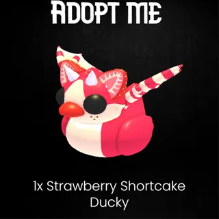1x Strawberry Shortcake Ducky -Adopt Me! 