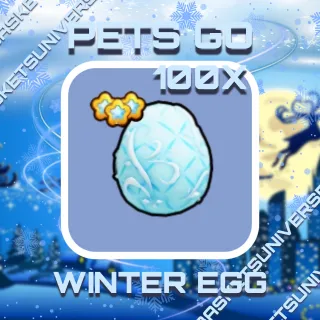 100x Winter Eggs Pets Go