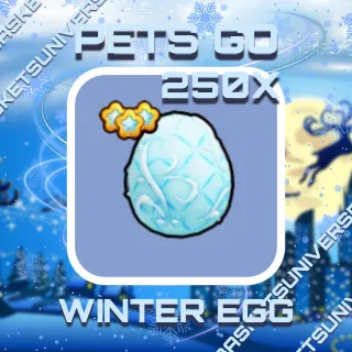 250x Winter Eggs Pets Go