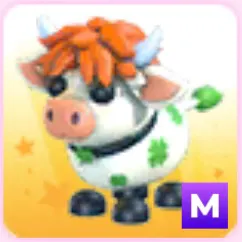 mega neon clover cow