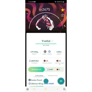 Shiny Yveltal BG trade | Pokemon Go |