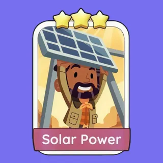 Solar Power 3⭐ Monopoly Go Sticker
